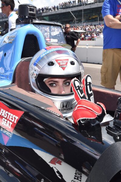 Lady Gaga at the Indy500, May 2016. Source: @Indycar